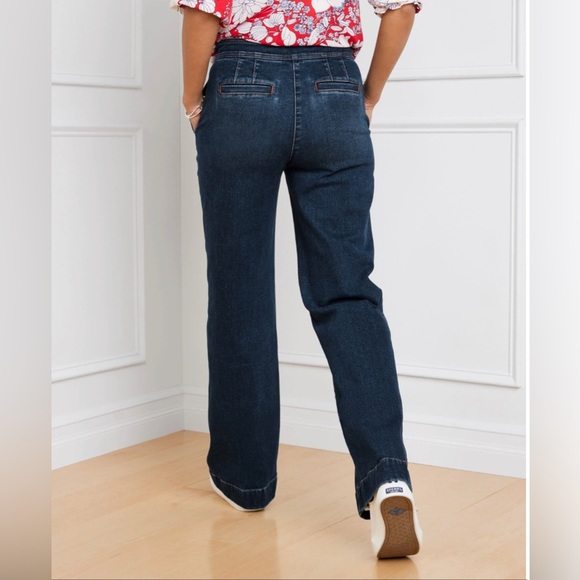 ⭐️ NWT TALBOTS WIDE LEG JEANS - VOYAGE WASH  Size: PLUS 24W ⭐️ - Picture 2 of 6